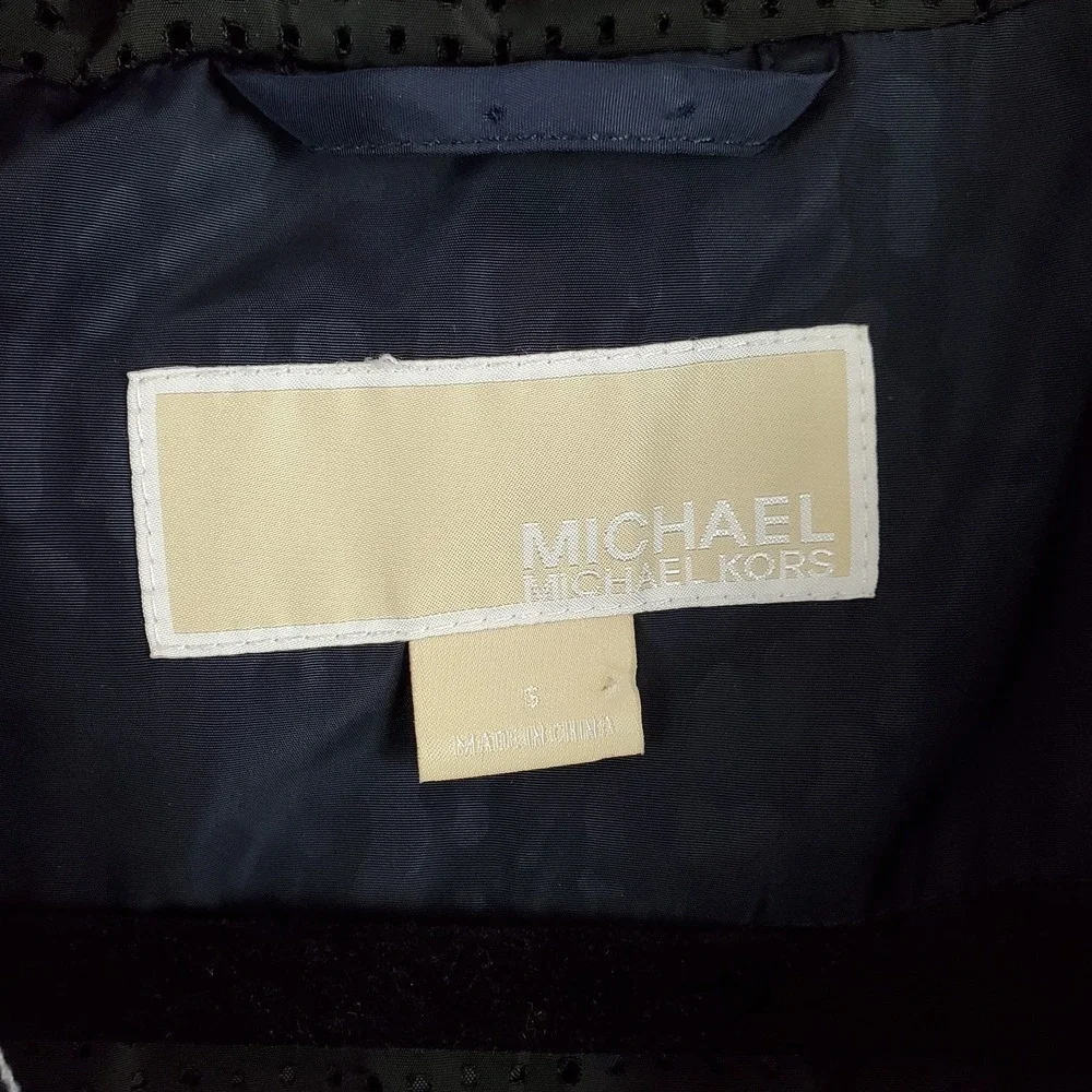 Michael Kors Womens Jacket Small Camo Polyester Long Sleeve Hoodie Full‎ Zip